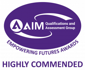 AIM highly commended logo