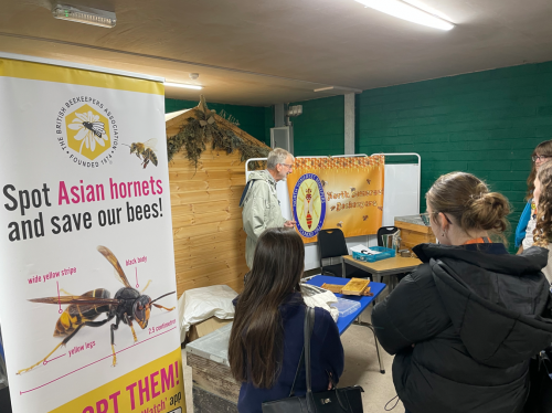 The British Beekeeper Association talking to students