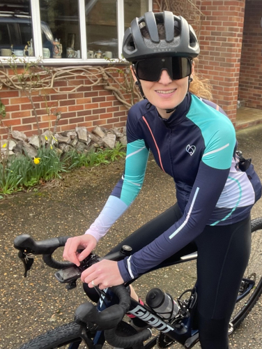 Katie on bike