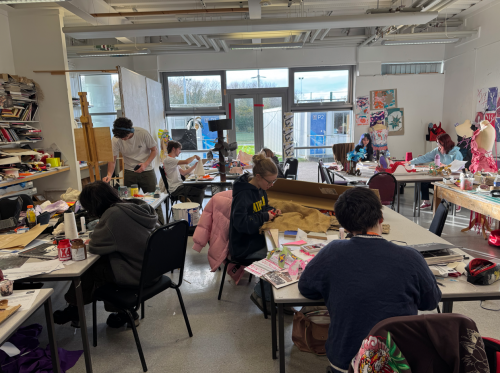 Students working on their individual projects