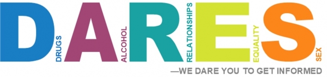 Logo for DARES Drugs Alcohol Relationships Equality Sex