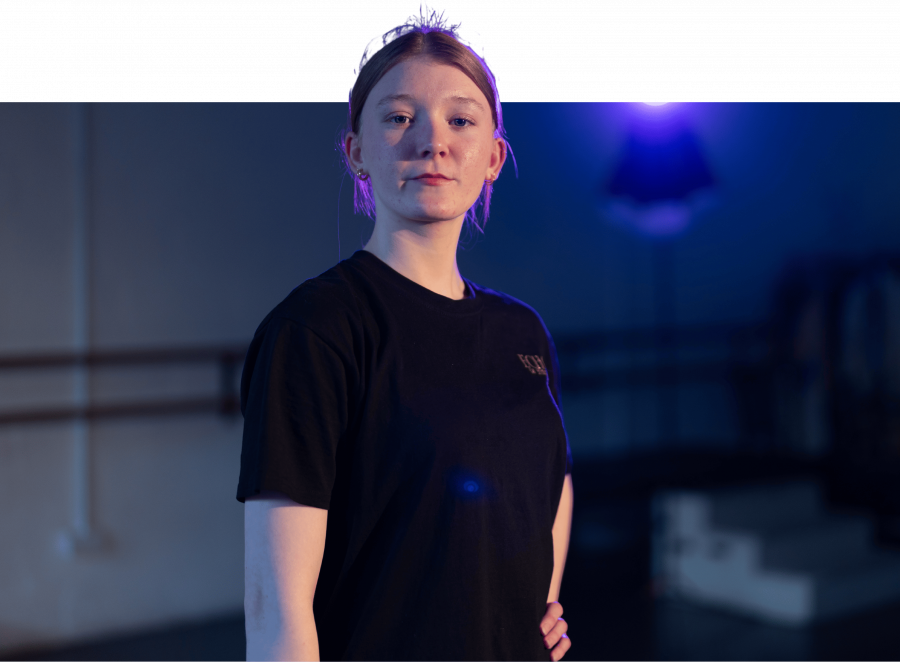 Nikki posing at the camera