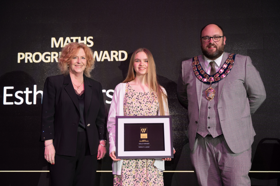 Esther collecting award