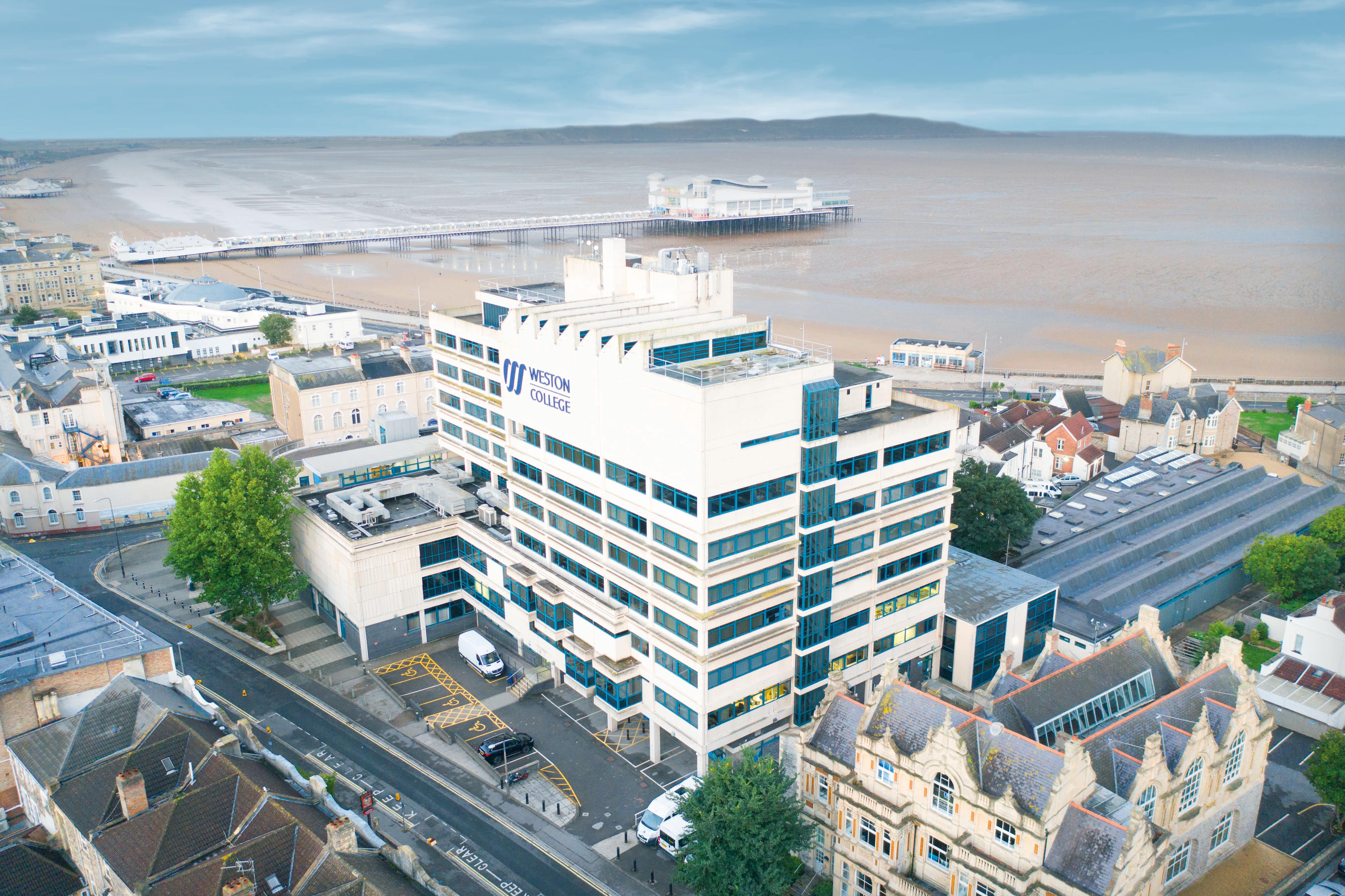 knightstone campus with the grand pier in the background